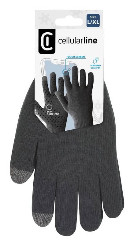 Rukavice CellularLine Touch Gloves, velikost L XL černé, Rukavice, CellularLine, Touch, Gloves, velikost, L, XL, černé