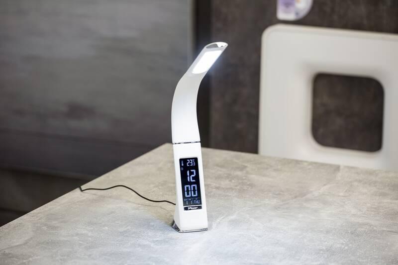 Stolní LED lampička IMMAX Leather 6,5W bílá