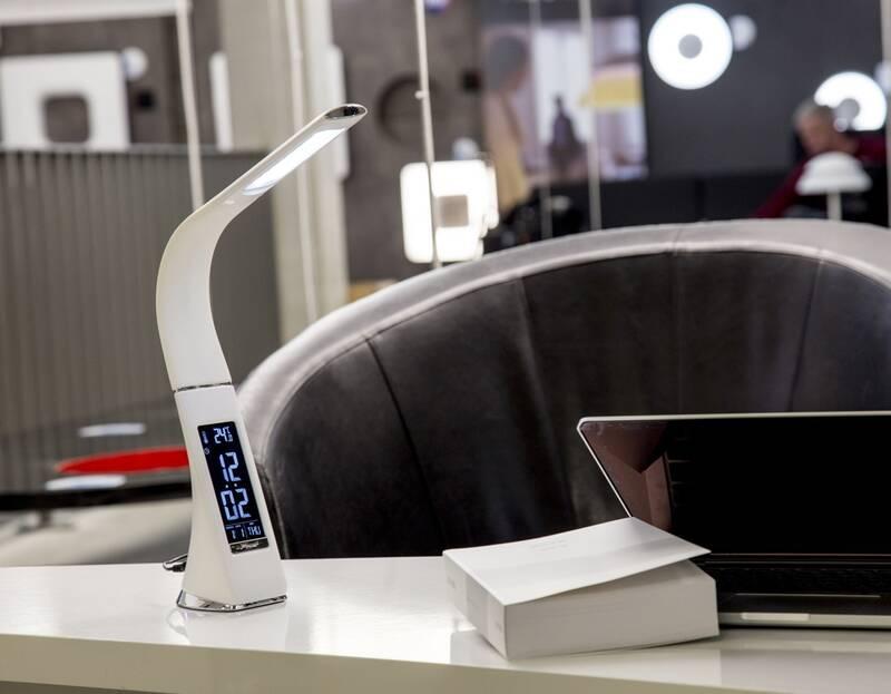 Stolní LED lampička IMMAX Leather 6,5W bílá