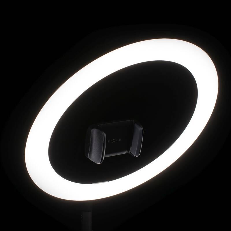 Světlo FIXED LEDRing, kruhové LED svítidlo se stativem, 1 4" závit černé