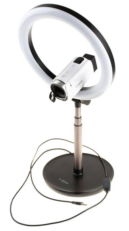 Světlo FIXED LEDRing Lite, kruhové LED svítidlo se stativem černé