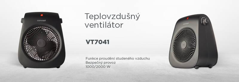 Teplovzdušný ventilátor Concept VT7041 černý, Teplovzdušný, ventilátor, Concept, VT7041, černý