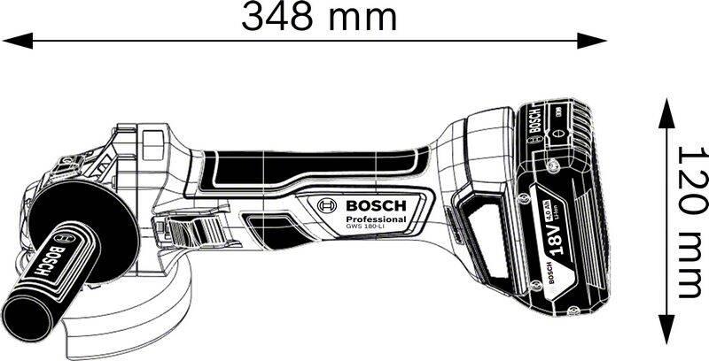 Úhlová bruska Bosch GWS 180-LI