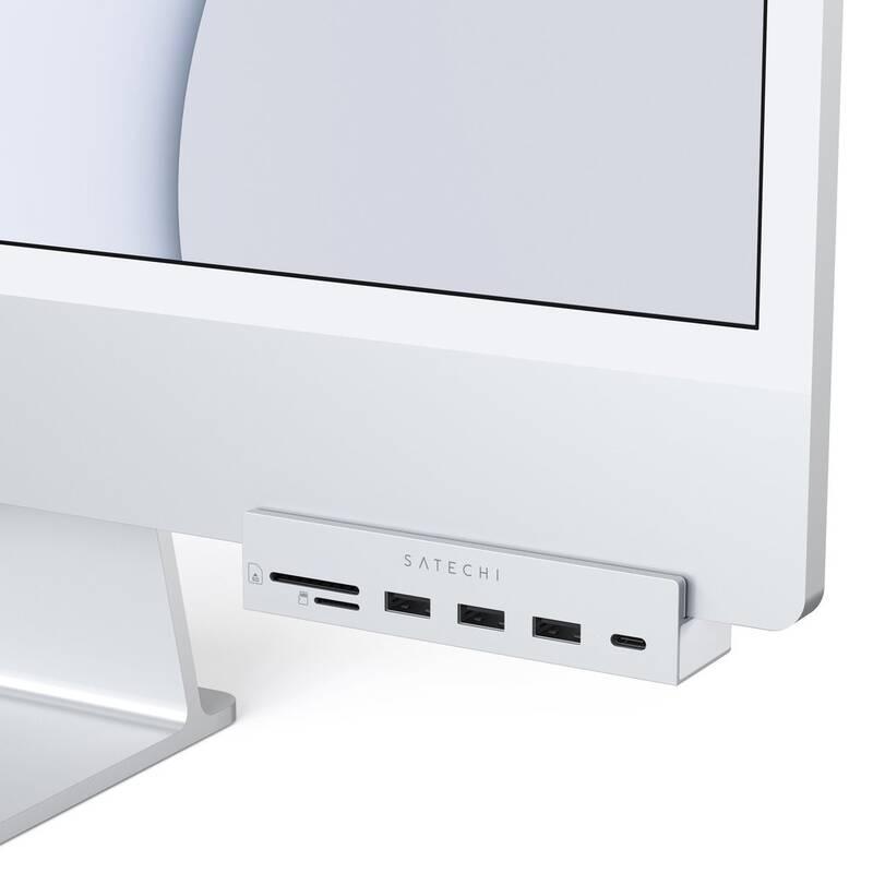 USB Hub Satechi USB-C Clamp Hub iMac 24inch stříbrný, USB, Hub, Satechi, USB-C, Clamp, Hub, iMac, 24inch, stříbrný