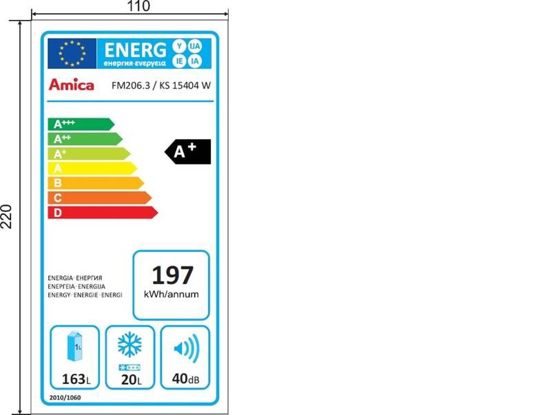 Chladnička Amica FM 206.3 bílá
