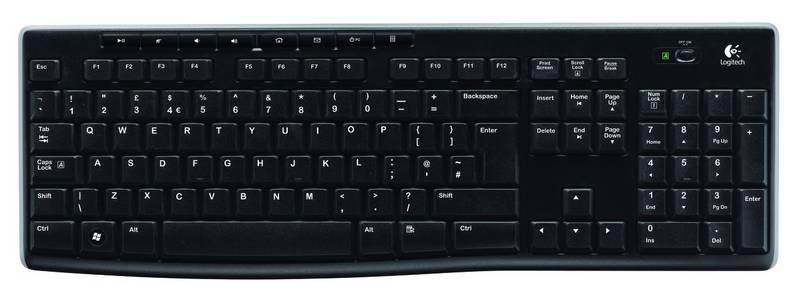 Klávesnice Logitech Wireless Keyboard K270 CZ SK černá