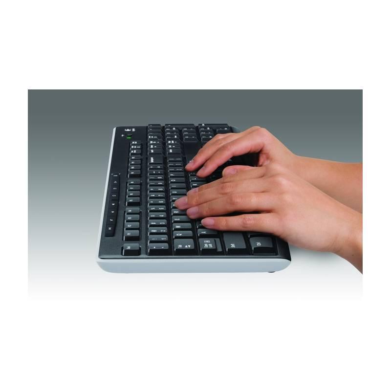 Klávesnice Logitech Wireless Keyboard K270 CZ SK černá