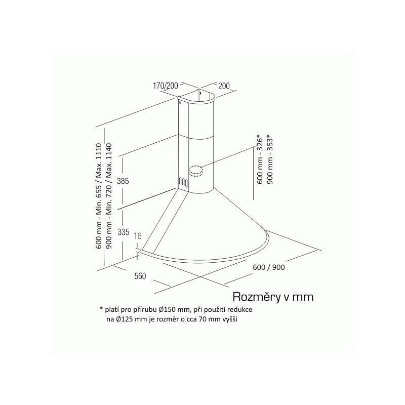 Odsavač par CATA Q 600 nerez