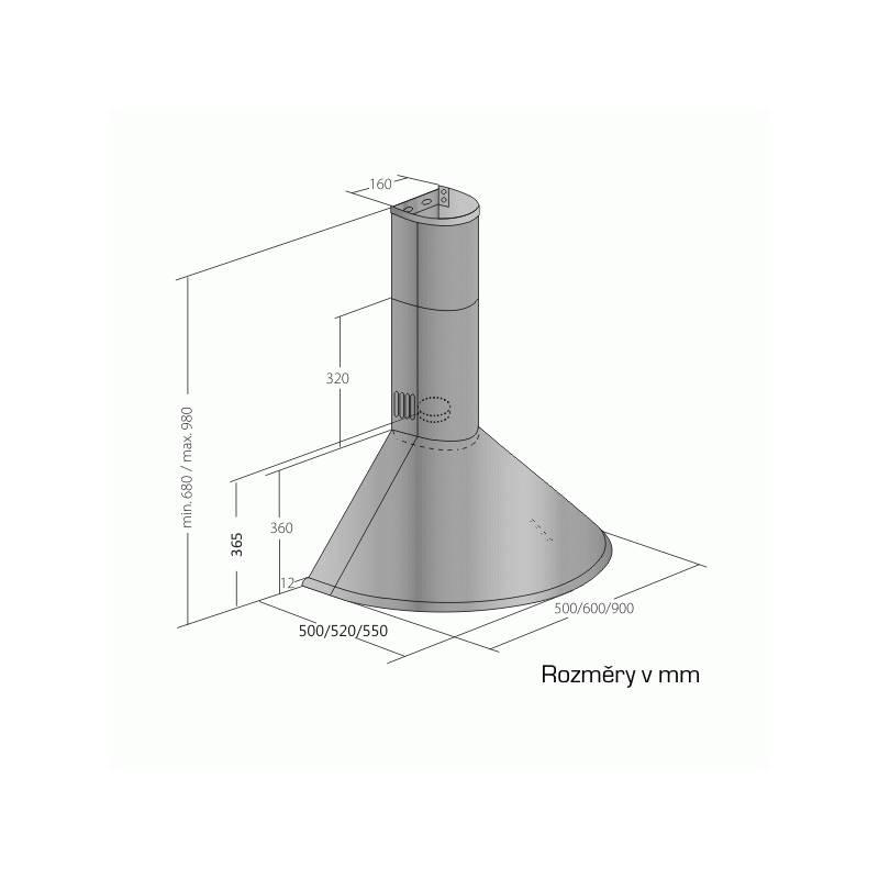 Odsavač par EMPIRE KD 316050 nerez