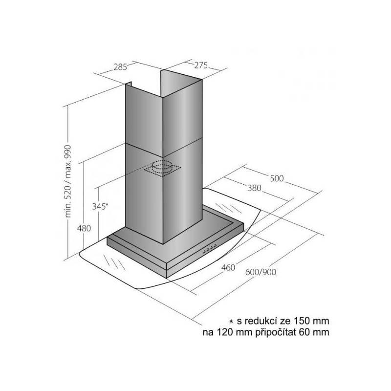 Odsavač par EMPIRE VIP KD 510090 nerez