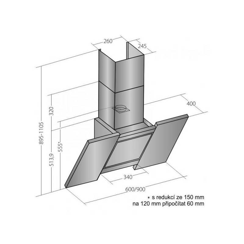 Odsavač par EMPIRE VIP KD 521060 nerez