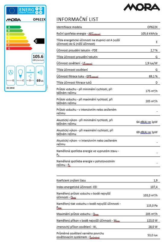Odsavač par Mora OP 622 X nerez