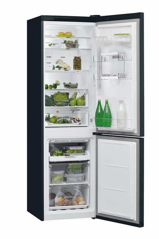 Chladnička s mrazničkou Whirlpool W7 921O K AQUA černá