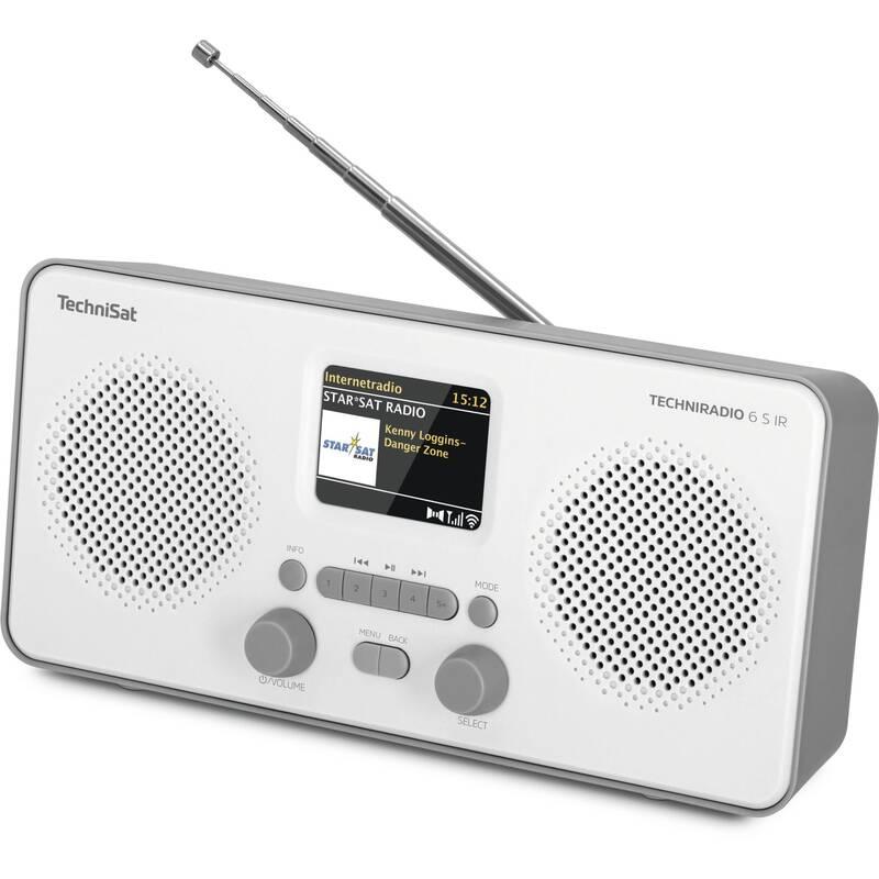 Internetový radiopřijímač s DAB Technisat TECHNIRADIO 6 S IR šedý bílý