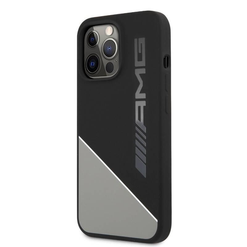 Kryt na mobil AMG Liquid Silicone na Apple iPhone 13 Pro černý šedý