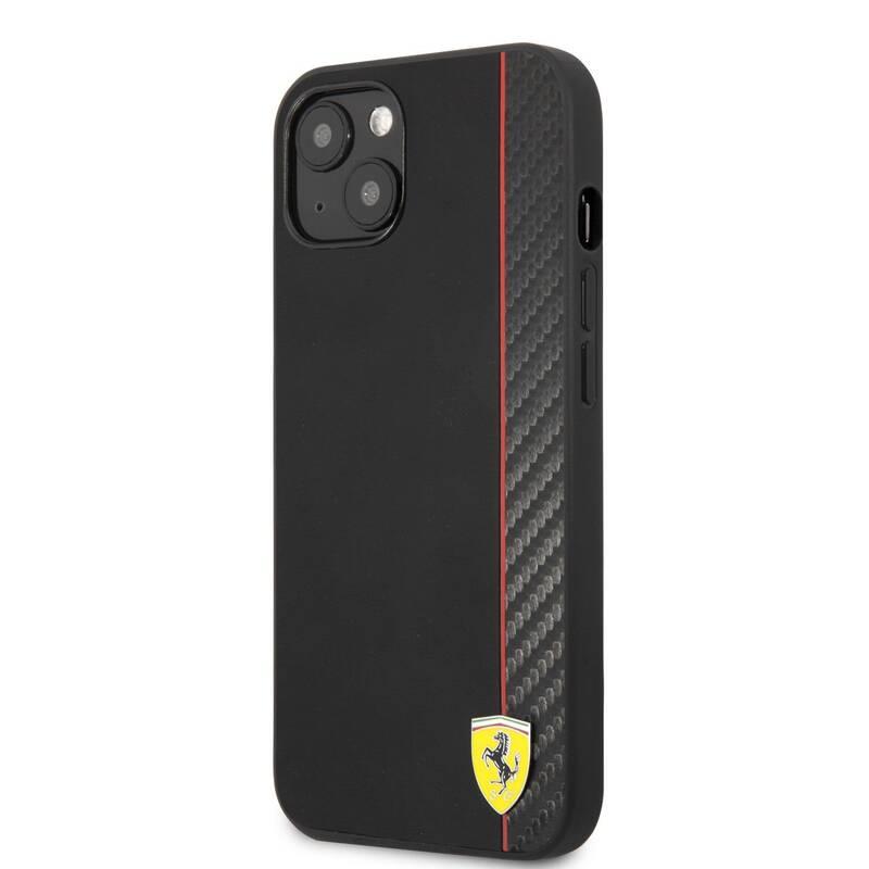 Kryt na mobil Ferrari Smooth and Carbon Effect na Apple iPhone 13 černý