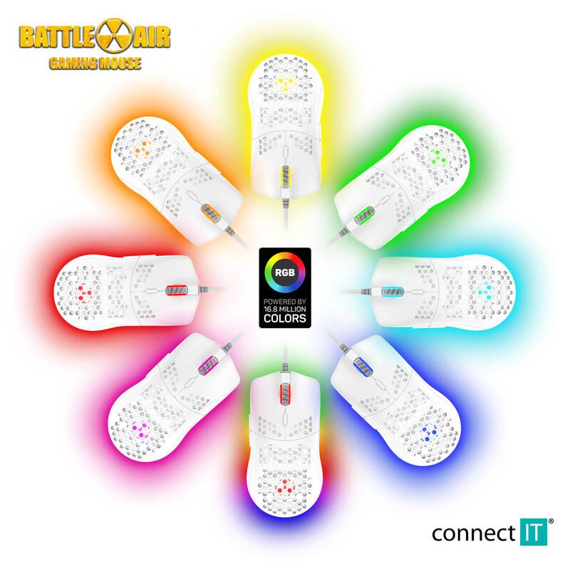 Myš Connect IT Battle Air bílá