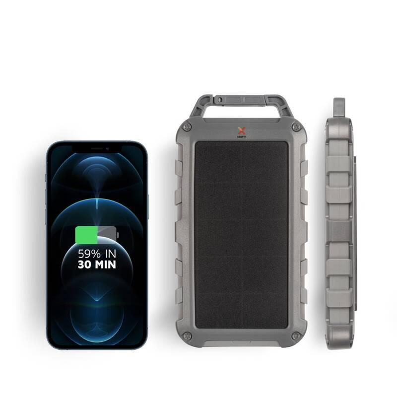Powerbank Xtorm 20W Fuel Series Solar 10000mAh šedá