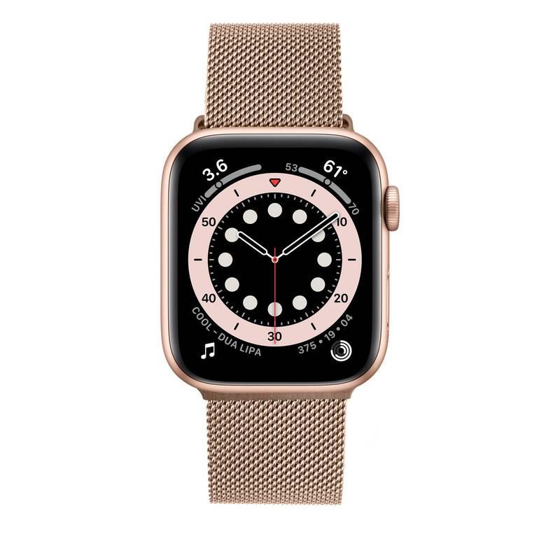 Řemínek FIXED Mesh Strap na Apple Watch 38 40 41mm růžový zlatý