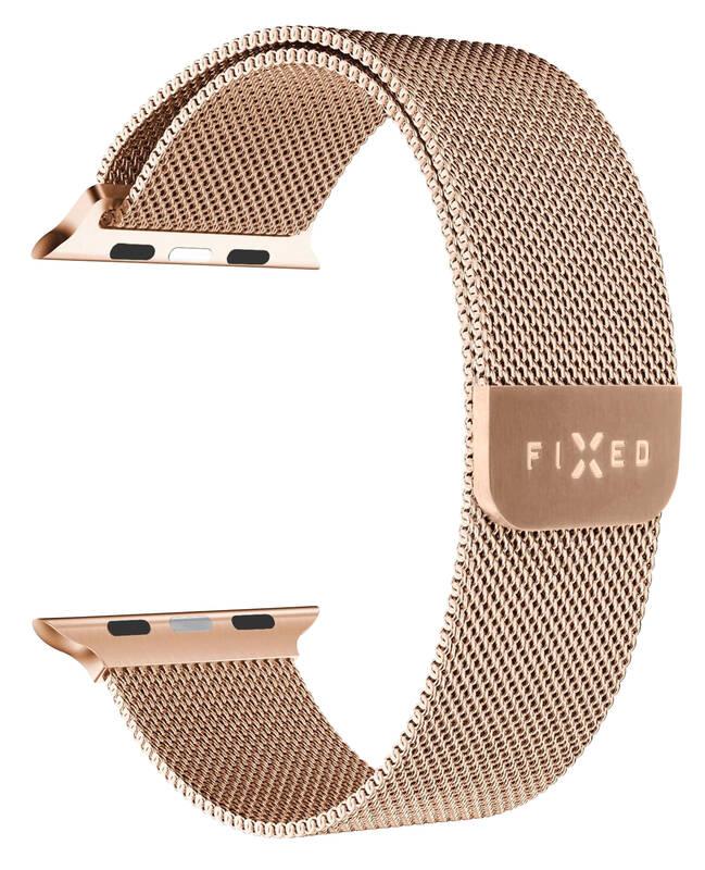 Řemínek FIXED Mesh Strap na Apple Watch 38 40 41mm růžový zlatý