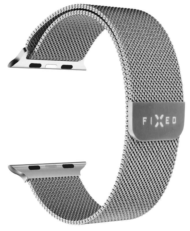 Řemínek FIXED Mesh Strap na Apple Watch 38 40 41mm stříbrný