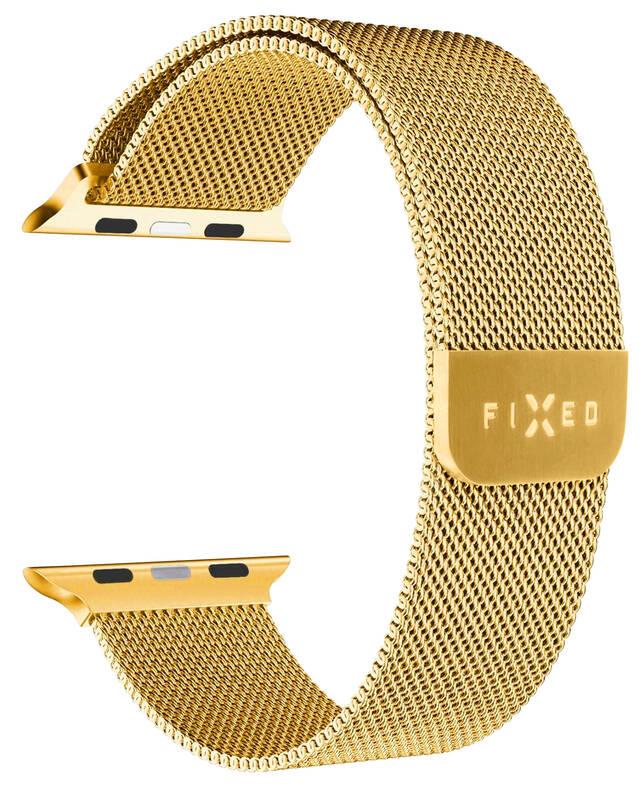 Řemínek FIXED Mesh Strap na Apple Watch 42 44 45mm zlatý, Řemínek, FIXED, Mesh, Strap, na, Apple, Watch, 42, 44, 45mm, zlatý