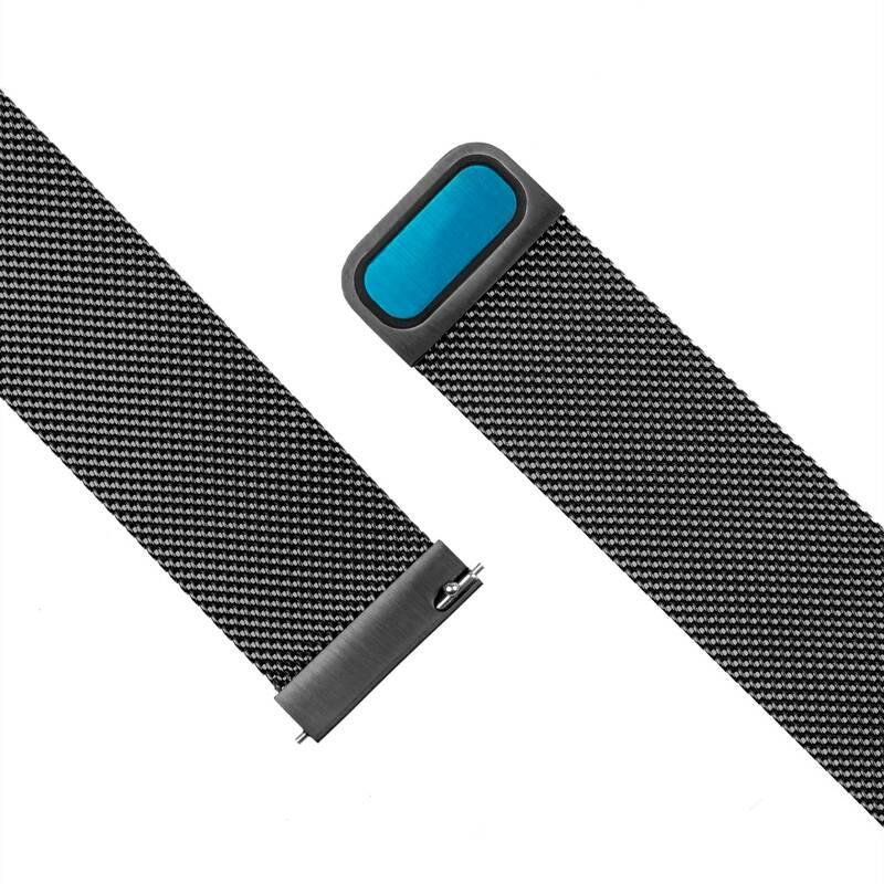 Řemínek FIXED Mesh Strap s šířkou 20mm na smartwatch černý