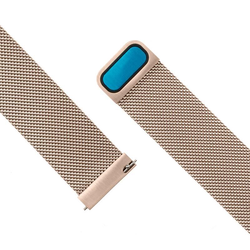 Řemínek FIXED Mesh Strap s šířkou 20mm na smartwatch růžový zlatý
