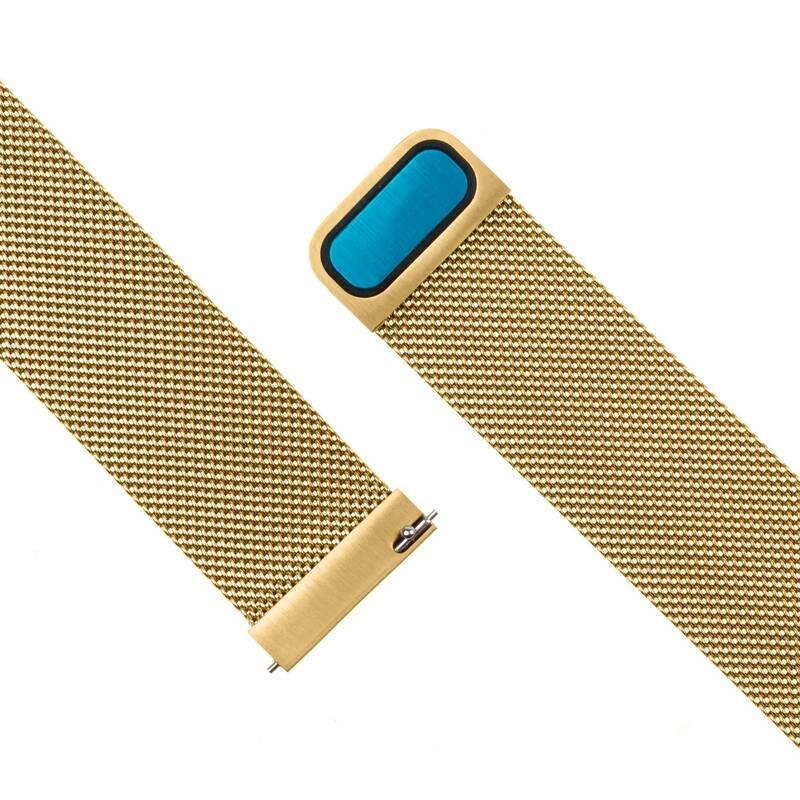 Řemínek FIXED Mesh Strap s šířkou 20mm na smartwatch zlatý