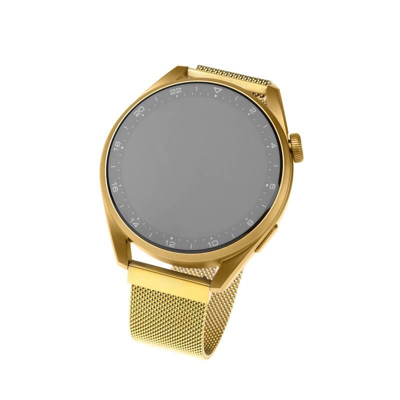 Řemínek FIXED Mesh Strap s šířkou 20mm na smartwatch zlatý