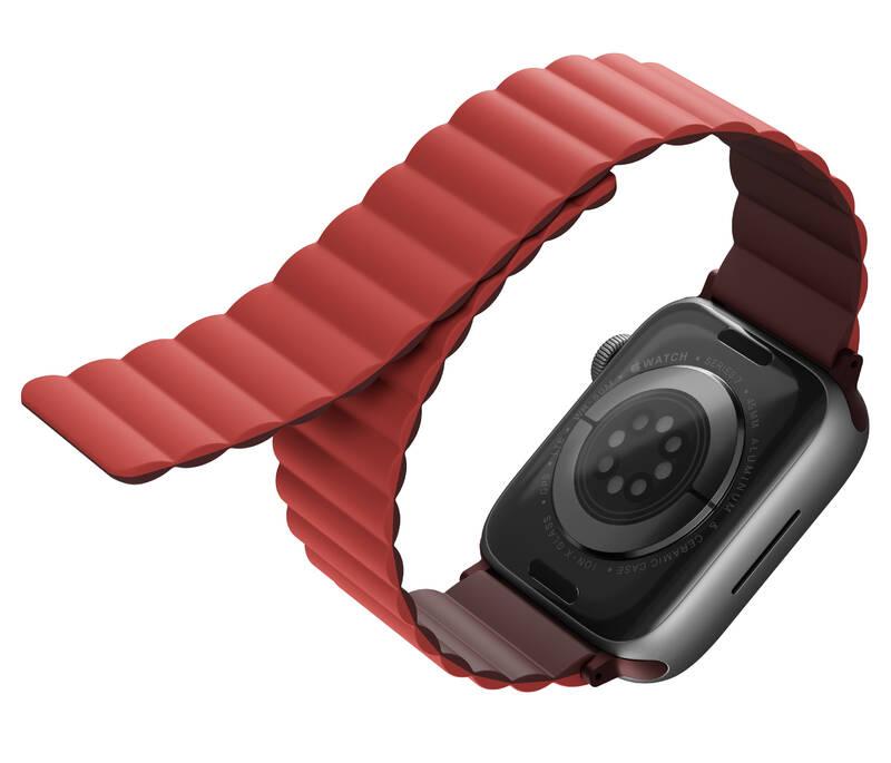 Řemínek Uniq Revix Reversible na Apple Watch 38 40 41mm červený vínový