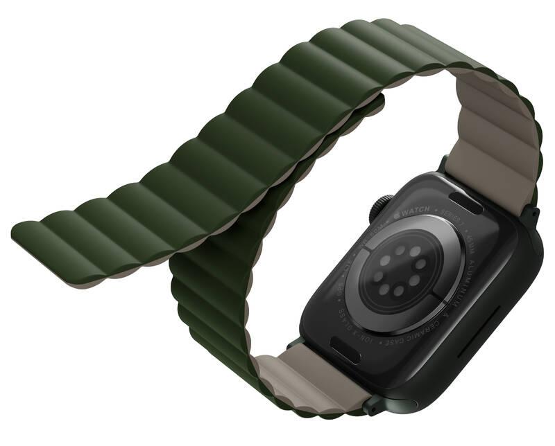 Řemínek Uniq Revix Reversible na Apple Watch 38 40 41mm zelený béžový