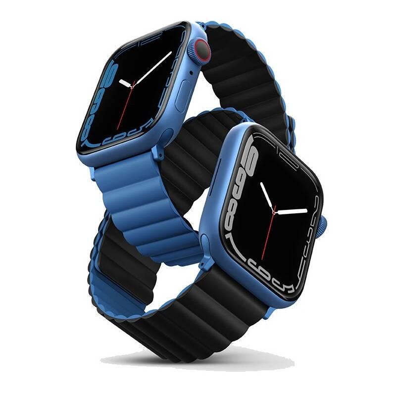 Řemínek Uniq Revix Reversible na Apple Watch 42 44 45mm černý modrý