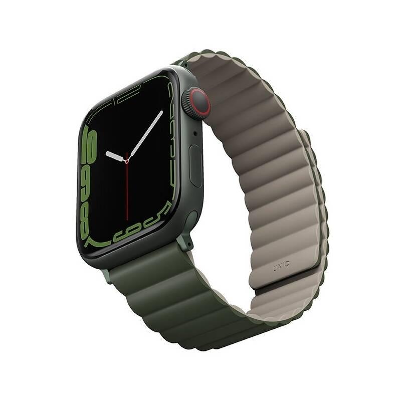 Řemínek Uniq Revix Reversible na Apple Watch 42 44 45mm zelený béžový