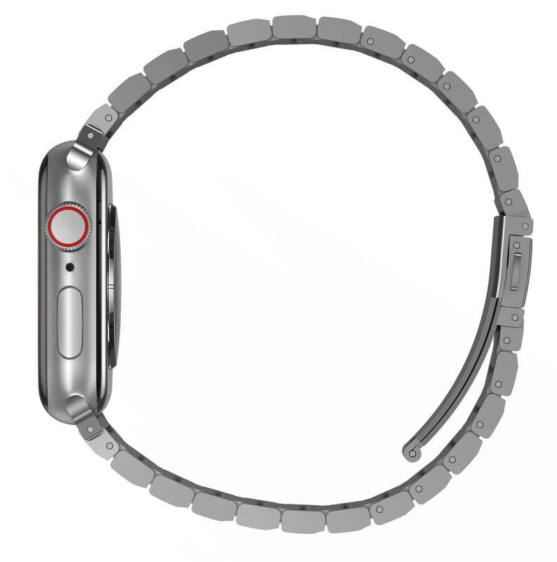 Řemínek Uniq Strova na Apple Watch 42 44 45mm stříbrný, Řemínek, Uniq, Strova, na, Apple, Watch, 42, 44, 45mm, stříbrný