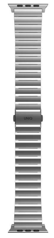 Řemínek Uniq Strova na Apple Watch 42 44 45mm stříbrný, Řemínek, Uniq, Strova, na, Apple, Watch, 42, 44, 45mm, stříbrný