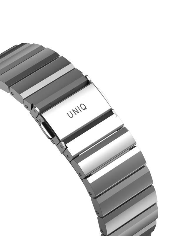 Řemínek Uniq Strova na Apple Watch 42 44 45mm stříbrný