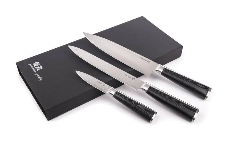 Sada kuchyňských nožů G21 Premium Damascus , 3 ks
