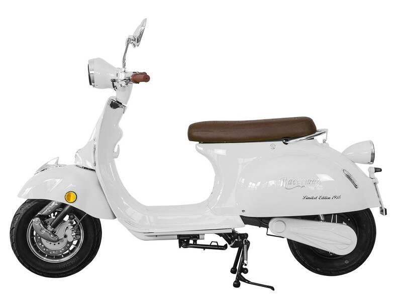 Elektroskútr RACCEWAY Century, 20 Ah bílý