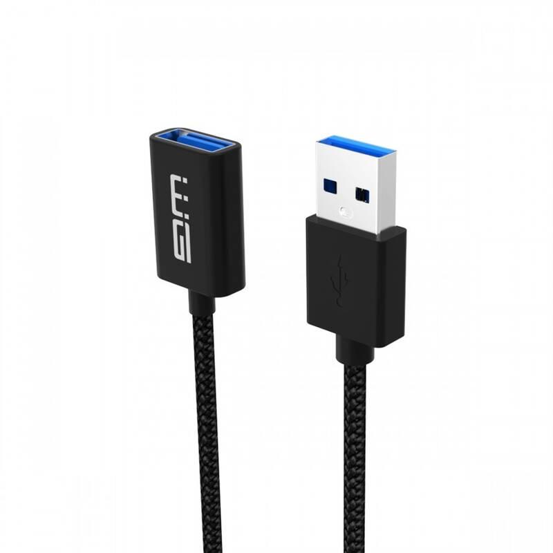 Kabel WG USB USB prodlužovací, 1m černý, Kabel, WG, USB, USB, prodlužovací, 1m, černý