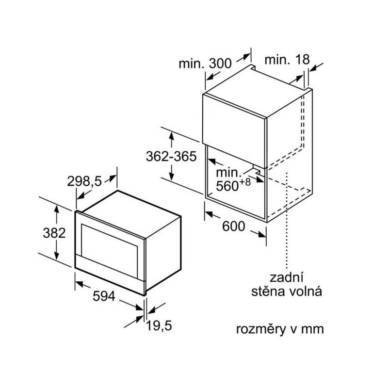 Mikrovlnná trouba Bosch BFR634GW1 bílá