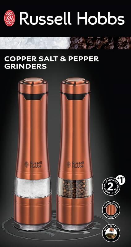 Mlýnek na sůl a pepř RUSSELL HOBBS 28011-56 Copper S&P Grinders