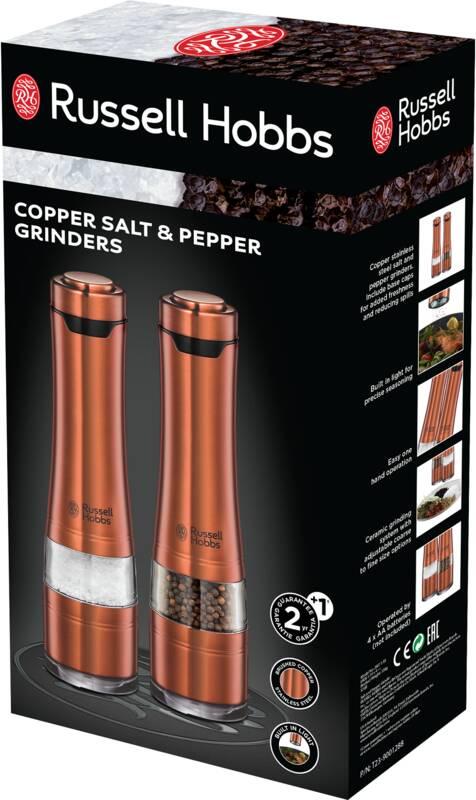 Mlýnek na sůl a pepř RUSSELL HOBBS 28011-56 Copper S&P Grinders