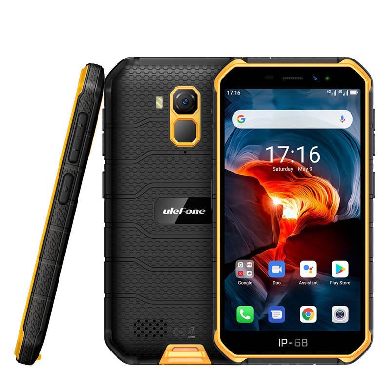 Mobilní telefon UleFone Armor X7 PRO černý oranžový