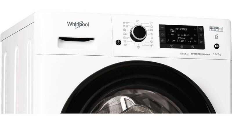 Pračka se sušičkou Whirlpool FreshCare FWDD 1071682 WBV EU N bílá, Pračka, se, sušičkou, Whirlpool, FreshCare, FWDD, 1071682, WBV, EU, N, bílá