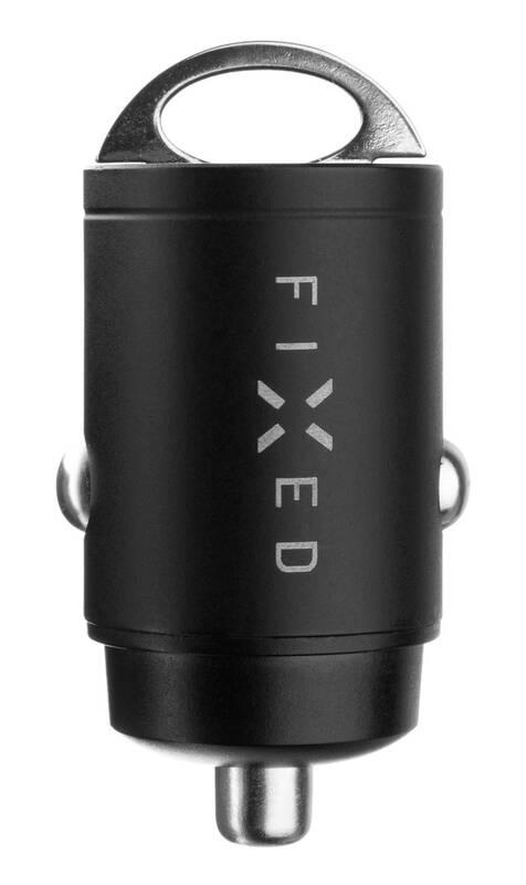 Adaptér do auta FIXED 2x USB-C PD, 30W černý