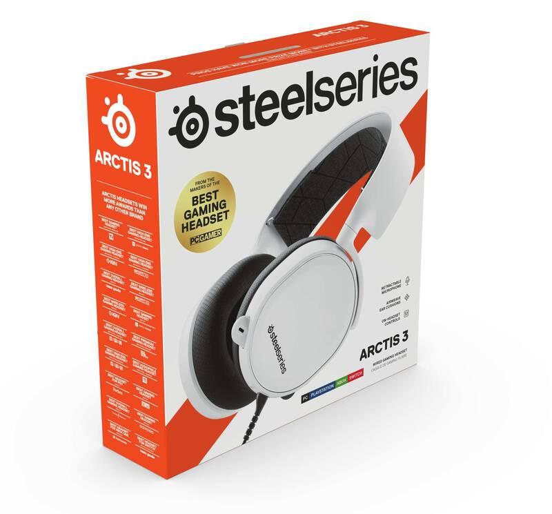 Headset SteelSeries Arctis 3 bílý, Headset, SteelSeries, Arctis, 3, bílý