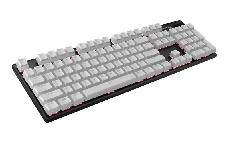 Herní klávesy HyperX Pudding Keycaps Full Key Set, PBT, US bílé