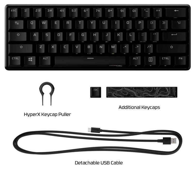 Klávesnice HyperX Alloy Origins 60, US černá