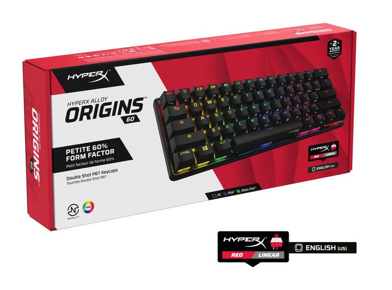Klávesnice HyperX Alloy Origins 60, US černá